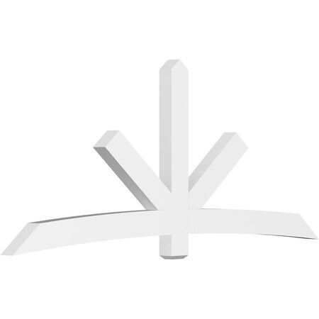Ekena Millwork Alberta Architectural Grade PVC Gable Bracket, 108"W x 45"H x 4"D x 6"F, 10/12 Pitch GBP108X45X0406ALB00